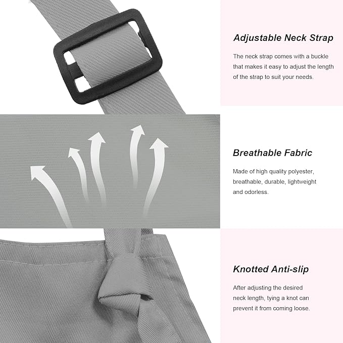 15 Pcs Adult Aprons Bulk with Pockets Adjustable Bib Chef Apron for Women Men Painting Cooking Crafting (S/L) - Image 3