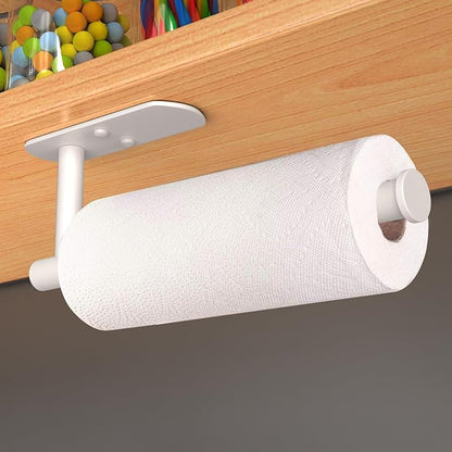 VAEHOLD Adhesive Paper Towel Holder Under Cabinet Wall Mount for Kitchen Paper Towel, Paper Towel Roll Holder Stick to Wall, Stainless Steel - Brown - Image 2