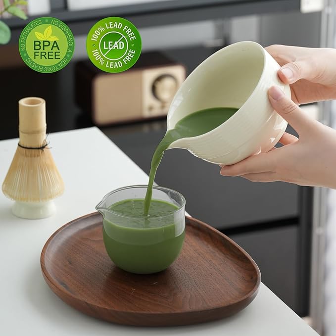 Clay&Fire Matcha Whisk Set, Ceramic Matcha Set, Matcha Bowl with Spout and Whisk,9 pcs Matcha Tea Kit for Matcha Lovers, Ideal Gift Christmas, Birthday（Beige） - Image 8