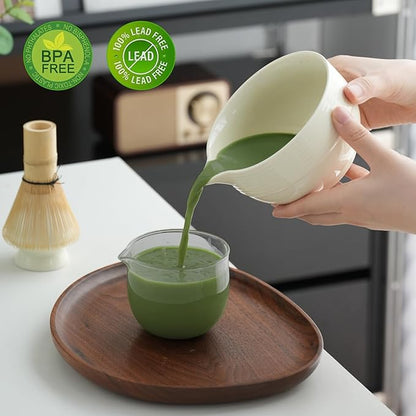Clay&Fire Matcha Whisk Set, Ceramic Matcha Set, Matcha Bowl with Spout and Whisk,9 pcs Matcha Tea Kit for Matcha Lovers, Ideal Gift Christmas, Birthday（Beige） - Image 8