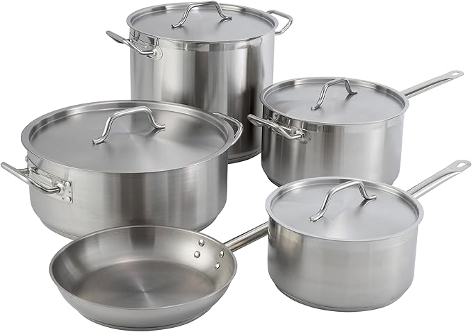 Winco Heavy-Duty Stainless Steel Stock Pot with Cover, 60 Quart - Image 9