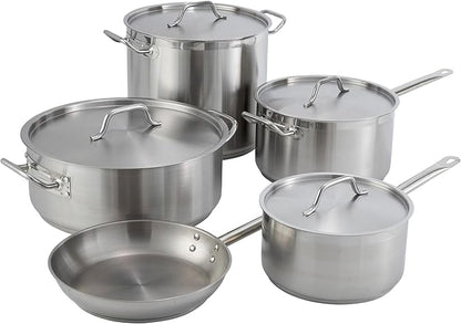 Winco Heavy-Duty Stainless Steel Stock Pot with Cover, 60 Quart - Image 9