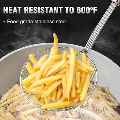 Walfos Spider Strainer - 5.5 Inch Stainless Steel Fryer Scoop, Kitchen Spider Skimmer Strainer With Handle, For Cooking Deep Fryer, Pasta, Spaghetti, Noodle, Vegetables, Egg - Image 4