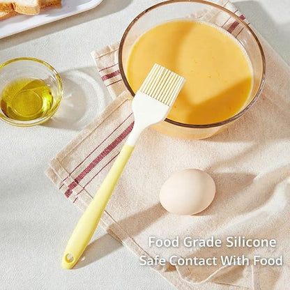 3-Piece Baking Tools Set with Silicone Spatulas, Stainless Steel Whisks & Pastry Brushes – Essential Kitchen Utensils for Cake Decorating, Mixing, Cooking & Baking Needs