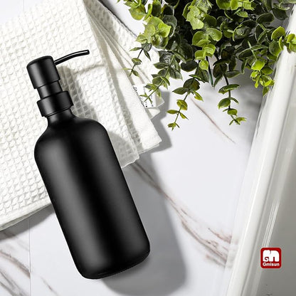 GMISUN Black Soap Dispenser, 1 Pack Matte Black Bathroom Hand Soap Dispensers, 17 Fl Oz Dish Soap Dispenser for Kitchen with Rustproof Stainless Steel Pump, Modern Liquid Dishwashing Dispensers Bottle - Image 7