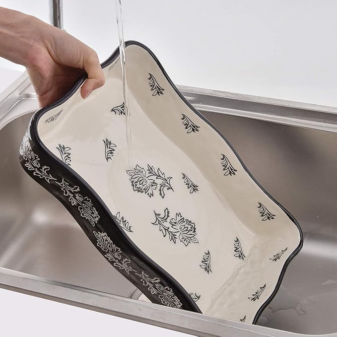 Wisenvoy Baking Dish Casserole Dish Ceramic Lasagna Pan 2-Pcs Bakeware Sets Baking Dishes Baking Set Baking Dish Set - Image 2