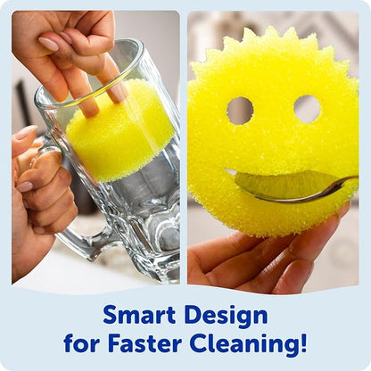 Scrub Daddy Color Sponges - Scratch-Free Multipurpose Dish Sponges for Kitchen, Bathroom & Household Cleaning - Made with BPA-Free Polymer Foam (3 Count) - Image 4