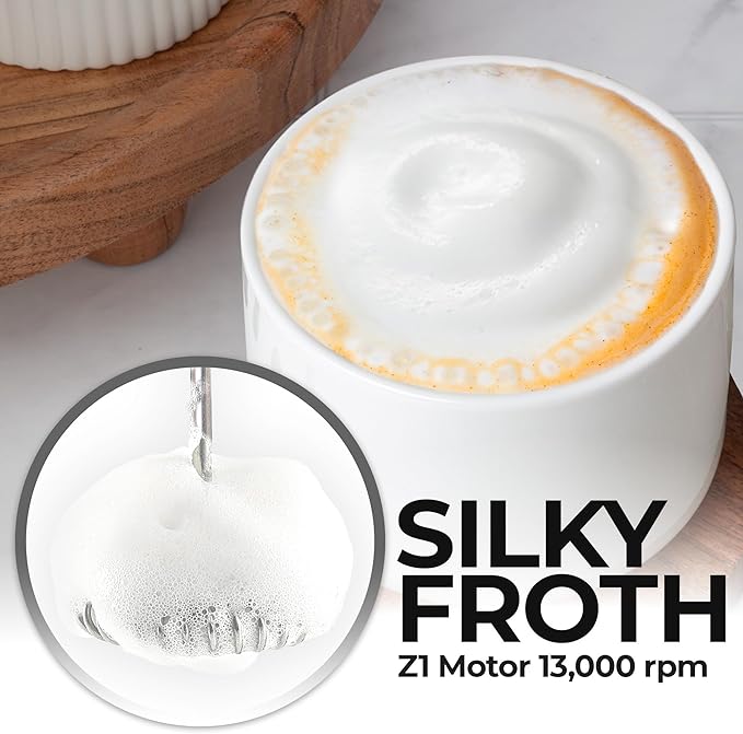 Zulay Kitchen Patented Tornado Triple Whisk Milk Frother with 4 Duracell Batteries – Handheld Foam Maker for Coffee, Lattes, Matcha & Hot Chocolate – Rich, Creamy Froth in Seconds - Orchid - Image 3