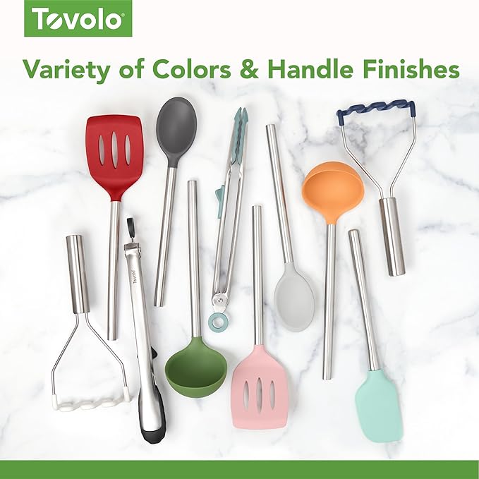 Tovolo Silicone Ladle With Stainless Steel Handle Deep Soup Ladle for Cooking Canning Serving Soup Punch Stew Sauce, Large Kitchen Utensil Spoon Dishwasher Safe BPA Free Silicone Black - Image 5