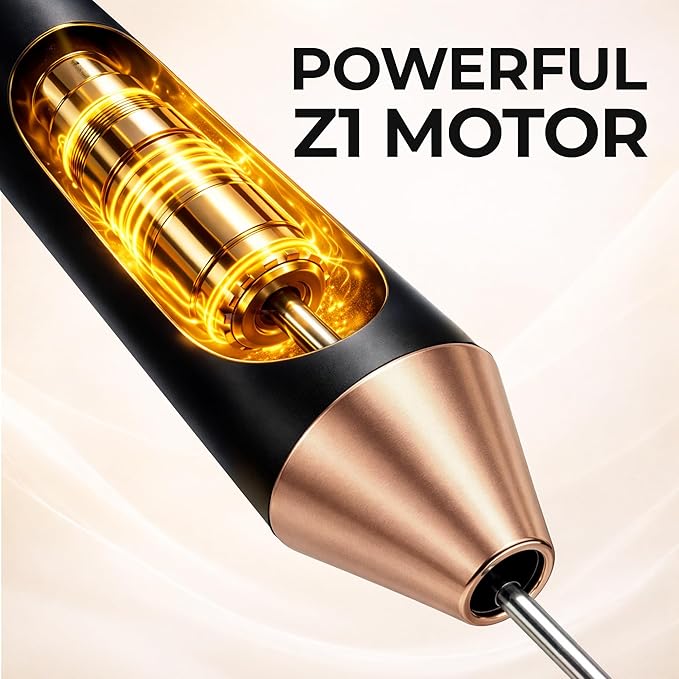 Zulay Kitchen Metal Rechargeable Milk Frother, 3 Whisk Attachments Handheld Frother Wand, 1800mAh USB-C Charging, Electric Drink Mixer for Protein, Matcha & Powders - One Charge Lasts up to 6 Months - Image 5