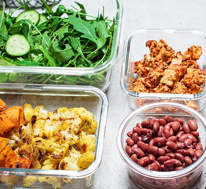 30 Pieces Glass Food Storage Containers with Upgraded Snap Locking Lids,Glass Meal Prep Containers Set - Airtight Lunch Containers, Microwave, Oven, Freezer and Dishwasher Friendly (White) - Image 7