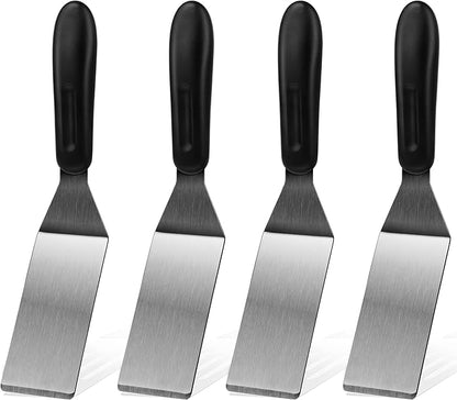 Small Spatula 4 PCS, Mini Serving Spatula for Kitchen Use, Metal Spatula for Serving and Turning, Ideal for Pancakes, Brownies, Desserts, Cookie, Eggs or Small Pan