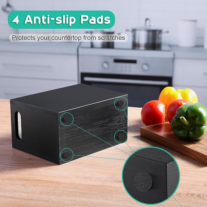 ALELION Black Utensil Holder for Kitchen Counter - 2 Compartment Large Utensil Caddy Organizer for Countertop - Kitchen Tool Holder for Spatula Ladles - Image 6