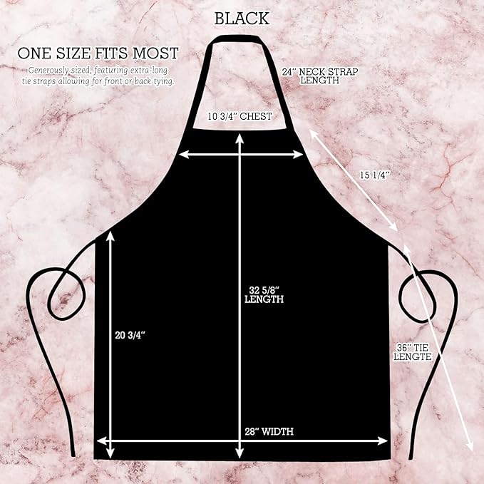 GREEN LIFESTYLE 12 Pack Professional Chef Apron – Grilling Aprons for Men, Waterproof Cooking Aprons for BBQ, Work or Restaurant Use, Kitchen Aprons for Women – Black, No Pockets - Image 2
