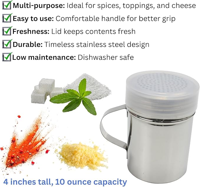 Baking Essentials for Home Bakery, Homesteading Essentials - Silicone Baking Pastry Mat for Rolling Dough and Powdered Cinnamon Sugar Shaker Duster Bundle with Mini Wooden Rolling Pin/Dough Roller - Image 3