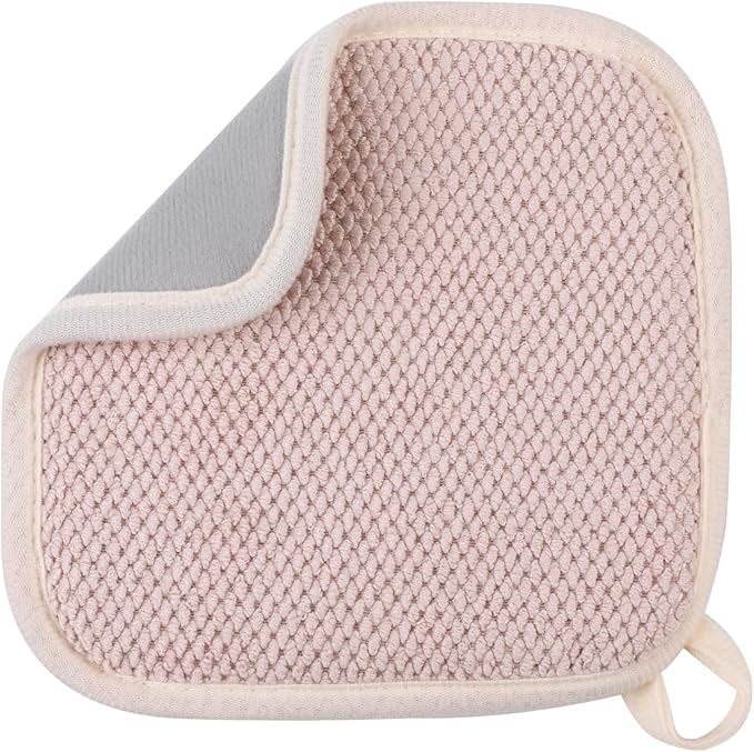 GeeRic Microfiber Dish Drying Mat, Super Absorbent Kitchen Dish Drying Pad for Mother's Day, Reversible Gift Mats for Countertop, 7 * 7 inch Beige - Image 7