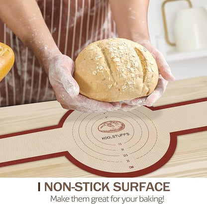 Silicone Bread Sling for Dutch Oven, 2 PCS Non-Stick & Easy Clean Reusable Silicone Baking Mat with Long Handles, Easy to Transfer Sourdough Bread - Image 2