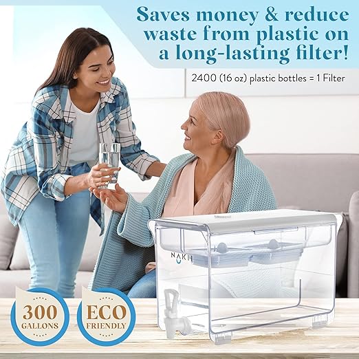 Nakii Water Filter Dispenser with 2 Filters - 18-Cup Water Dispenser with 300 Gallons Capacity Long-Lasting NSF-Certified Filters for Cleaner and Healthier Drinking Water - Faster Filtration, BPA-Free - Image 7