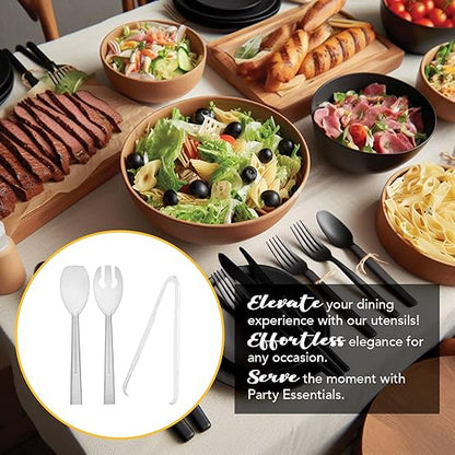 Party Essentials N64 Serving Tongs, 6-1/2", Clear (Pack of 48) - Image 5