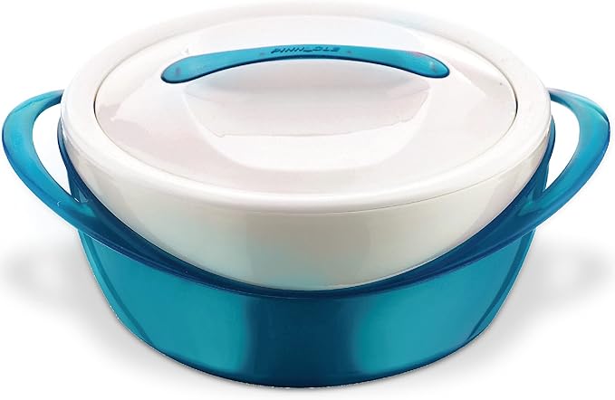 Pinnacle Large Insulated Casserole Dish with Lid 3.6 qt. Elegant Hot Pot Food Warmer/Cooler -Thermal Soup/Salad Serving Bowl Stainless Steel Hot Food Container–Best Gift Set for Moms, Holidays - Teal