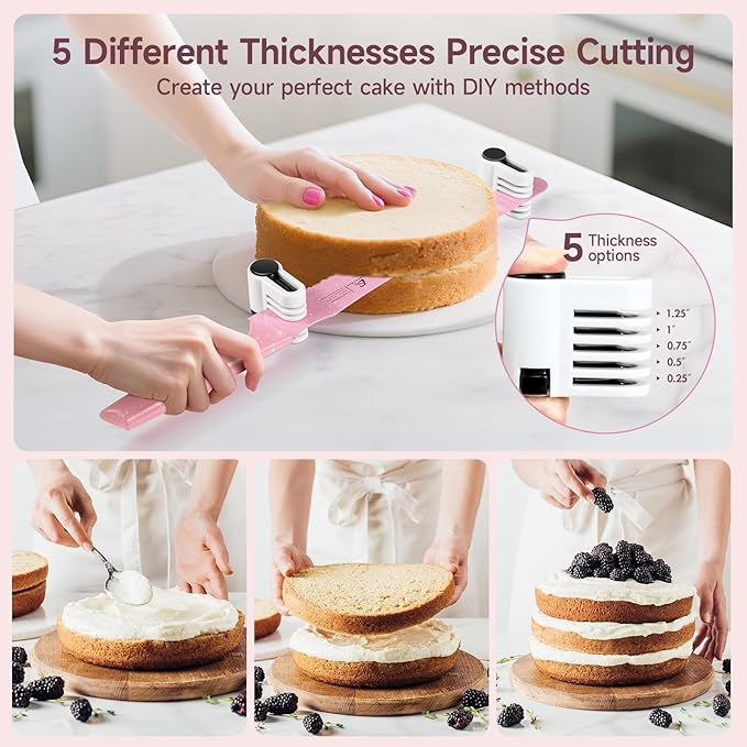 CoquusAid Upgrade Bread Knife for Homemade Bread, World‘s 1st Double Serrated Knife for Crusty Sourdough, 11.6 Inch Stainless Steel Bread Slicer, Professional Sourdough Cutter, Ideal for Gift, Pink - Image 7