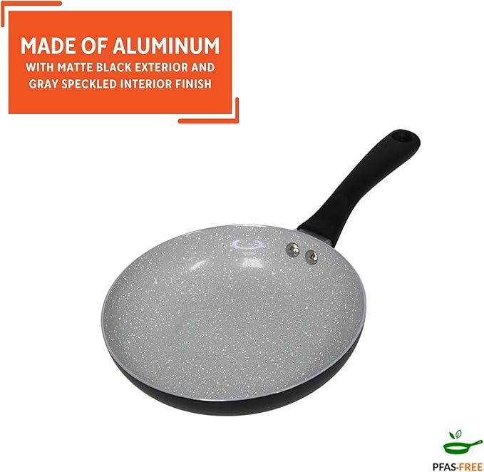 IMUSA 8" Premier Ceramic Nonstick Fry Pan with Cool Touch Handle, Matte Black - Image 3