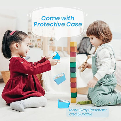 Yunbaoit Visual Timer with Protective Case, Rainbow Disk 60 Minute Countdown Timer for Kids and Adults, Silent Time Management Tool(Blue Rainbow)
