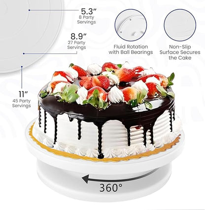 540PCS Cake Decorating Kit - Baking Supplies with 4 Springform Pans, Rotating Turntable, Decorating Tools, Cake Baking Supplies Set for Beginners - Image 4
