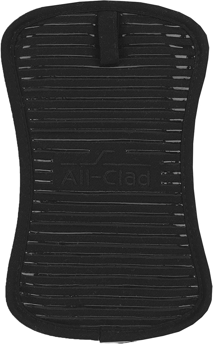 All-Clad Premium Pot Holder & Hot Pad: Heat Resistant to 500 Degrees - 100% Cotton, 10"x6.25" Hot Pad for Kitchen and Barbeque, (1-Pack), Black - Image 2