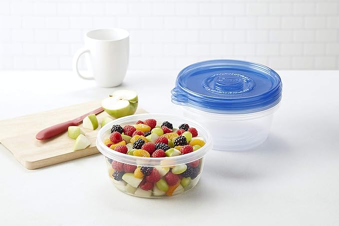 Glad GladWare Big Bowl Food Storage Containers with Lids, Large Round No BPA Plastic Containers for Soups, Salads, and Meal Prep, Lock Tight Seal, Microwave Dishwasher Safe, 48 Oz, 3 Count - 6 Pack - Image 10