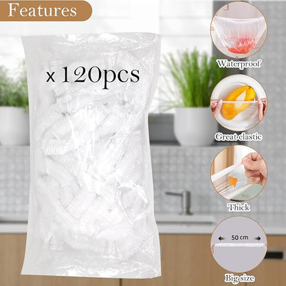 120pcs Shower Caps for Sourdough Bread, Reusable Bowl Covers for Proofing, Plastic Bread Covers With Elastic - Image 5