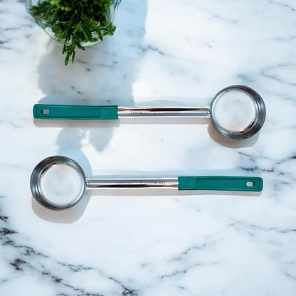 4 Ounce Solid Stainless Steel Portion Control Ladle Spoon for Measuring and Serving; Commercial Grade Serving Scoops [Pack of 2] - Image 9