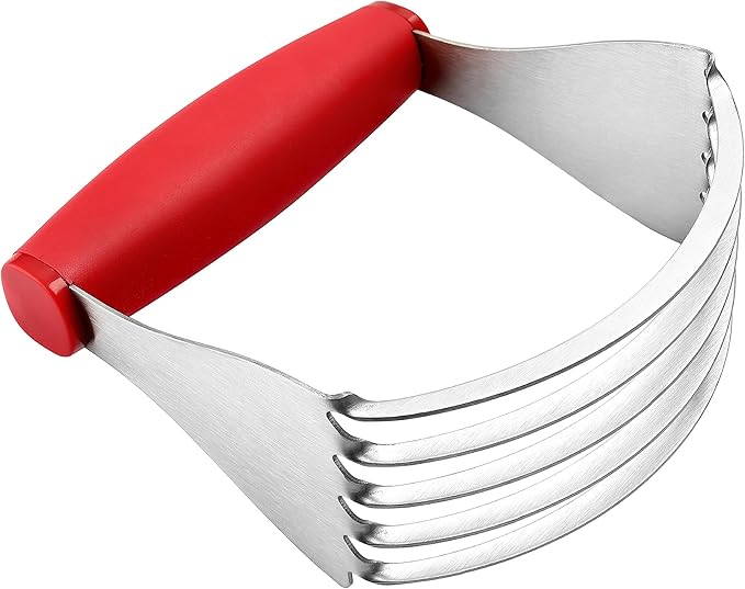 Spring Chef Red XL Size Dough Blender Tool For Baking, Heavy Duty Pastry Blender Tool for Easy Mixing, Stainless Steel Pastry Cutter with Sharp Blades, Dishwasher Safe Dough Mixer - Image 8