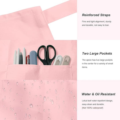 15 Pcs Adult Aprons Bulk with Pockets Adjustable Bib Chef Apron for Women Men Painting Cooking Crafting (S/L) - Image 2