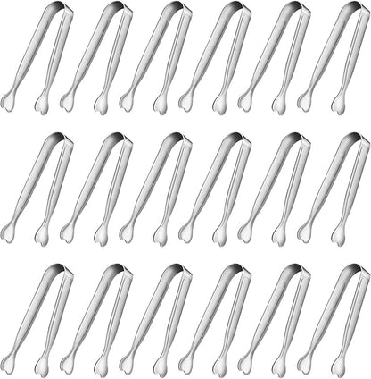 Mini Serving Tongs, Anytrp 18-Packs Stainless Steel Sugar Tongs, 4.3inch Ice Tongs Kitchen Appetizers Tongs for Coffee Bar, Tea Party, Desserts Party, Sugar and Ice Bucket by Unknown