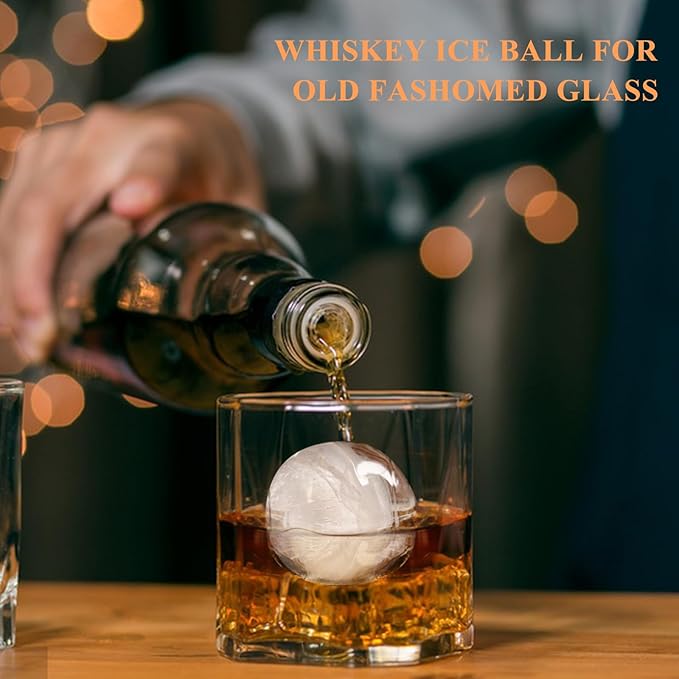 Round Ice Cube Trays for Freezer,1.8 INCH x 8,Ice Ball Maker Mold | Round Ice Cube Mold,Whiskey Ice Cubes Mold,Circle Ice Cube Tray with Lid,Ice Trays Ice molds for Whiskey,Cocktails,Coffee