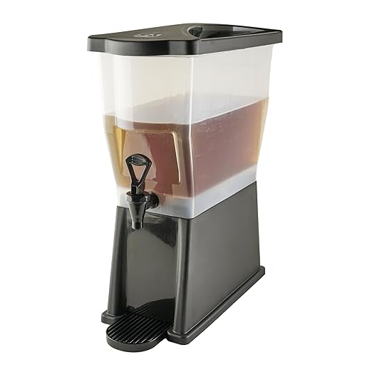 Winco Slim 3 Gallon Beverage Dispenser with Base by Winco