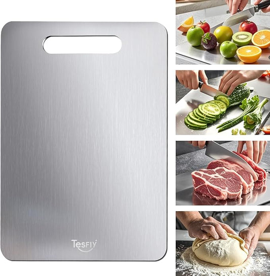 Cutting Boards For Kitchen,Easy to clean, Double-sided food-grade Cutting Board For Cutting Meats, Fruits And Vegetables 13.01 * 9.31 by TESFLY