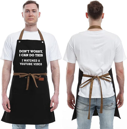 Funny Gifts for Men, Women, Dad, Anniversary, Fathers Day Gift from Daughter Son, Christmas Gift for Husband, Boyfriend, Brother, Uncle, Unique Birthday Grilling Gifts – BBQ Cooking Chef Apron