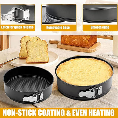 540PCS Cake Decorating Kit - Baking Supplies with 4 Springform Pans, Rotating Turntable, Decorating Tools, Cake Baking Supplies Set for Beginners - Image 3