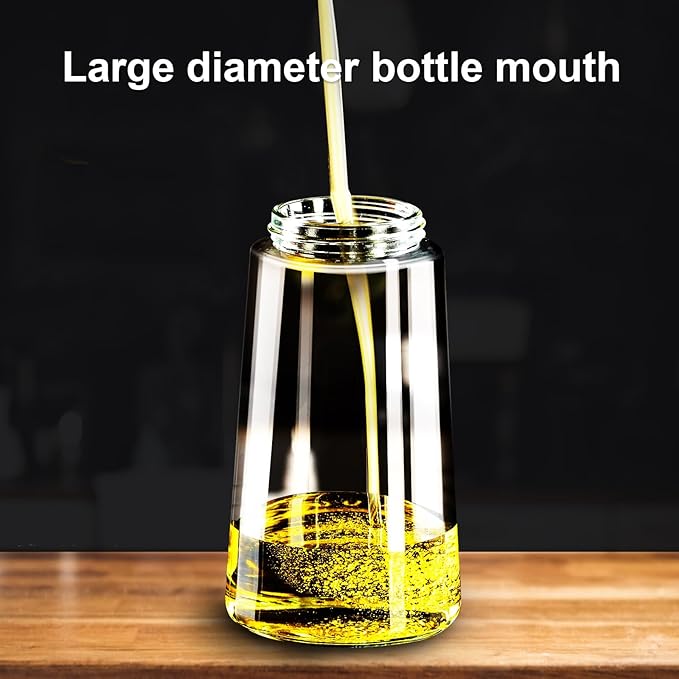 2 in 1 Glass Oil Sprayer & Dispenser,16oz/470ml Olive Cooking, Air Fryer, and Salad, for Kitchen Gadgets and Air Fryer Accessories, w/Stickers (White) - Image 8