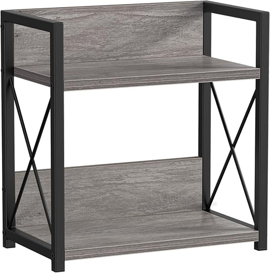 Giikin Countertop Shelf Organizer, 2 Tier Coffee Organizer for Desktop, Grey Counter Shelf Spice Rack for Kitchen (Grey, M) by Giikin