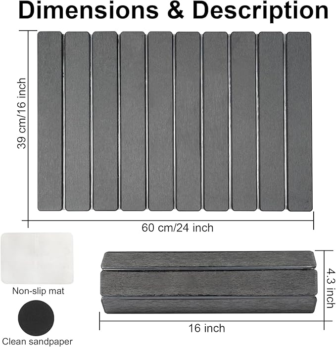 Stone Drying Mat for Kitchen Counter,24"x16" Large Dish Drying Mat,Stone Bath Mat,Quick Drying Fast Absorbent Diatomaceous Drying Matt Kitchen Counter for Dishes Bottles Cups Bathroom Any Countertop - Image 2