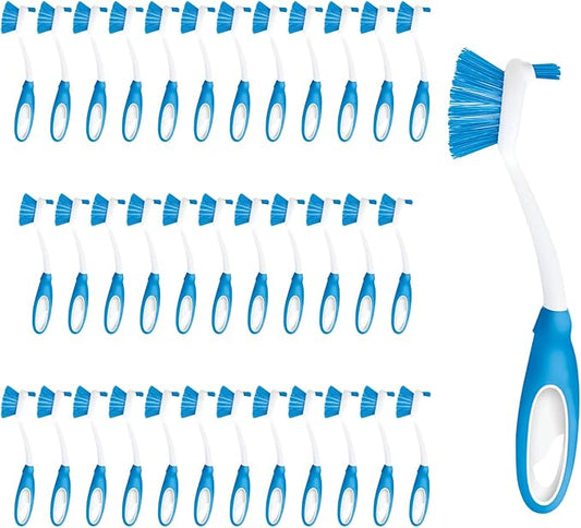 Dish Brush Scrubber for Kitchen, 36 Pack, by LOLA, Stiff Bristles & Food Scraper, Comfort No-Slip Grip Handle, Safe for Non-Stick & Coated Cookware by LolaProducts