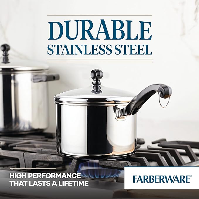 Farberware Classic Stainless Steel Sauce Pan/Saucepan with Lid, 3 Quart, Silver - Image 5