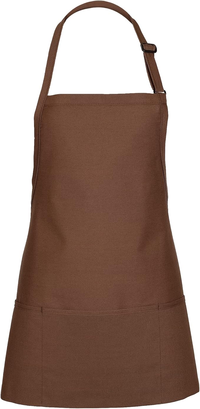 FAME® 3 Pocket Adjustable Unisex Bib Apron - F10 - Restaurants, Home, Hobbyist, Chef, Paint Party, Gardener, Grocery Store