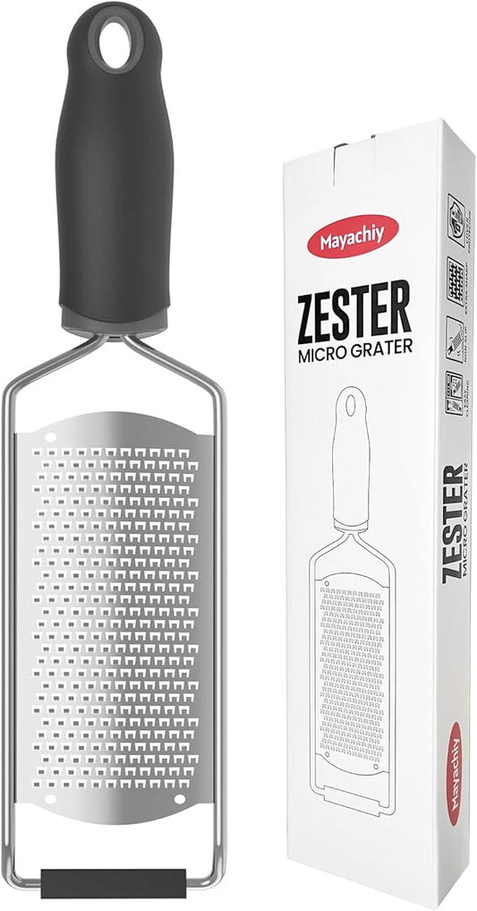 Cheese Grater, Lemon Zester, Fine Cheese Grater with Handle, Width 2.5 inch by mayachiy