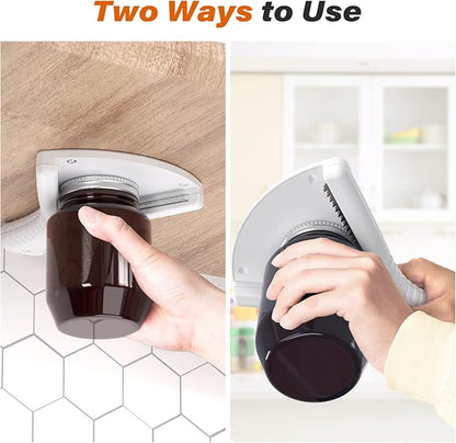 Jar Opener for Weak Hands, Dual Usage | Easy Grip Jar Opener & Under Cabinet Lid Opener, Super Durable Bottle Opener Effortless to Open Any Size Lid, Advanced Jar Lid Opener for Seniors with Arthritis - Image 3