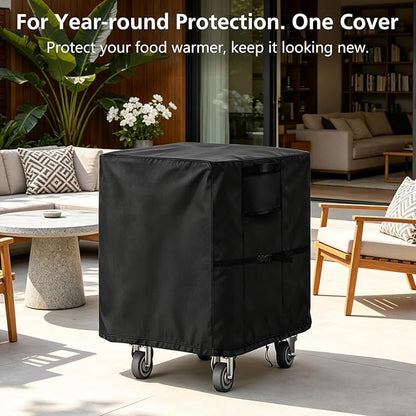 Food Warmer Cover, Heavy Duty Waterproof and Dustproof Covers for CAMMOO YITAHOME FOHERE Food Warmer Hot Box 127QT - 26" L x 19" W x 34" H