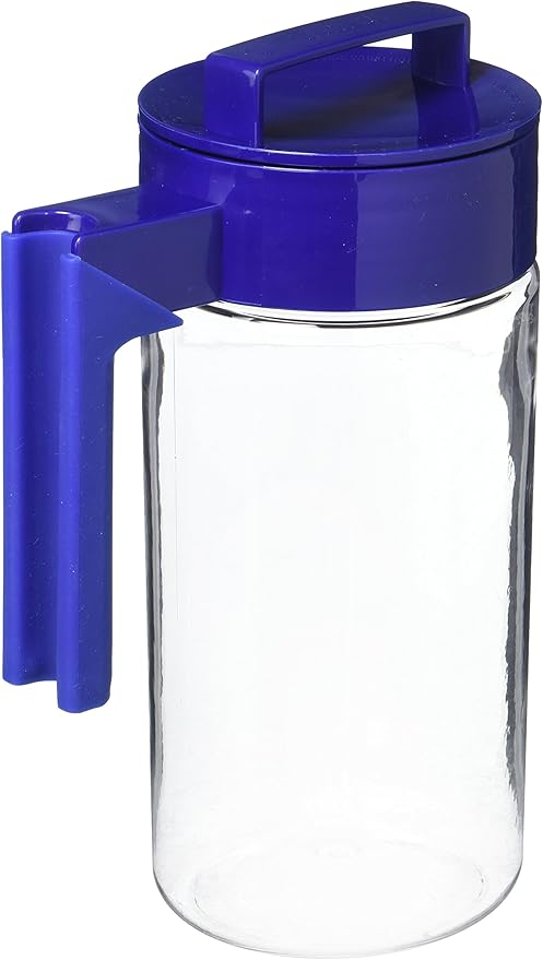 Takeya Airtight Pitcher - Durable BPA-Free Eastman Tritan Odor/Stain-Resistant Leakproof Lid for Iced Tea/Water Easy-Grip Silicone Handle Spill-Free Spout Fridge-Friendly Made in USA 1 Quart/Blueberry - Image 3